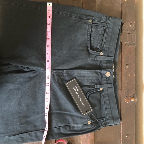 Veronica Beard Ryleigh High Rise Slim Straight Jeans, Petrol Wash, Size 27. NWT - Picture 7 of 13